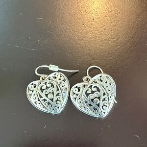 Elegant Silver Heart Earrings